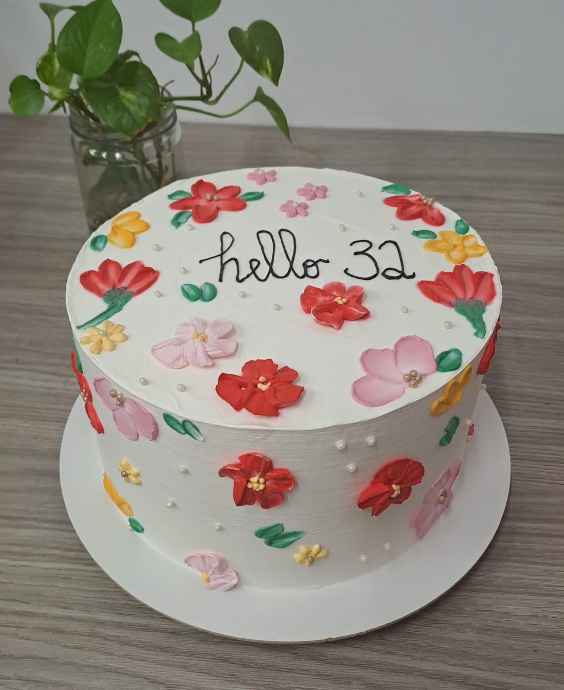 Bolo floral personalizado